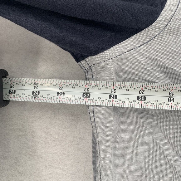 American Eagle Shirt Blue Gray Button Up‎ Long Sleeve Classic Fit Mens M - Picture 7 of 8